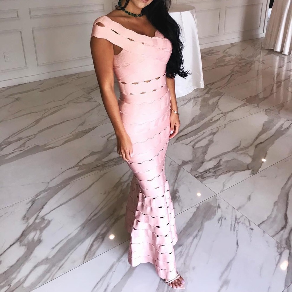 Xs bandage long maxi dress